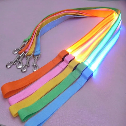 LED Light Up Dog Leash Luminous Rope